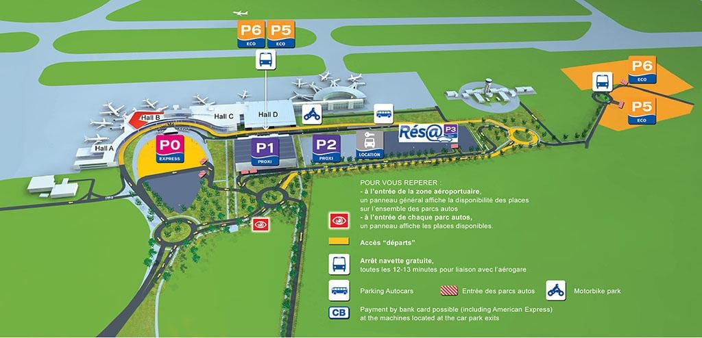 Toulouse bandara terminal peta