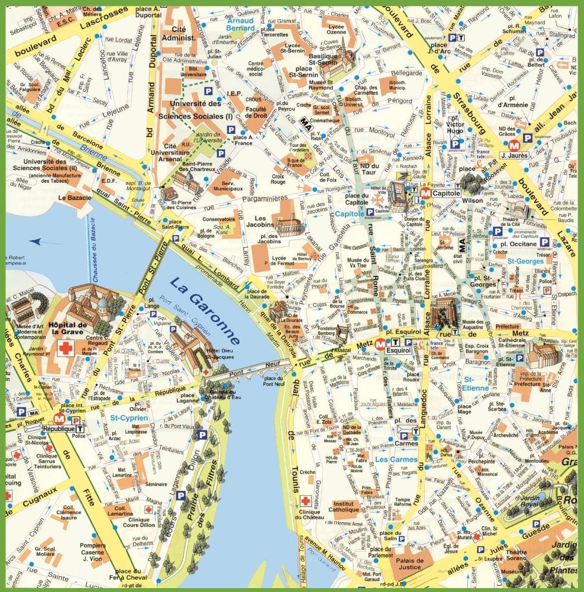 Toulouse negara peta
