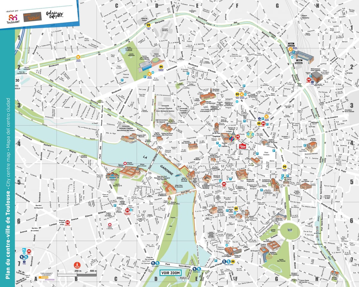 street map of Toulouse prancis
